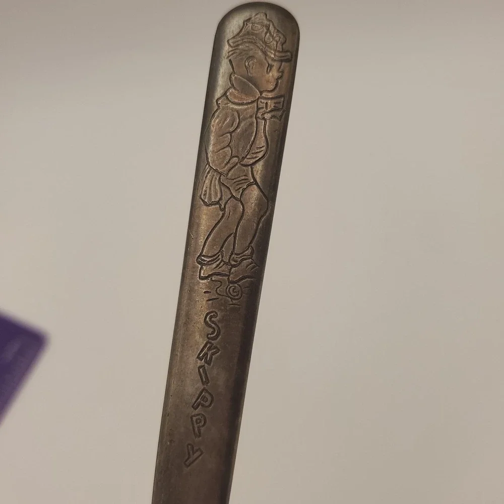 Antique Stratford Silver Plate Skippy Comic Character Butter Knife Spreader 30's